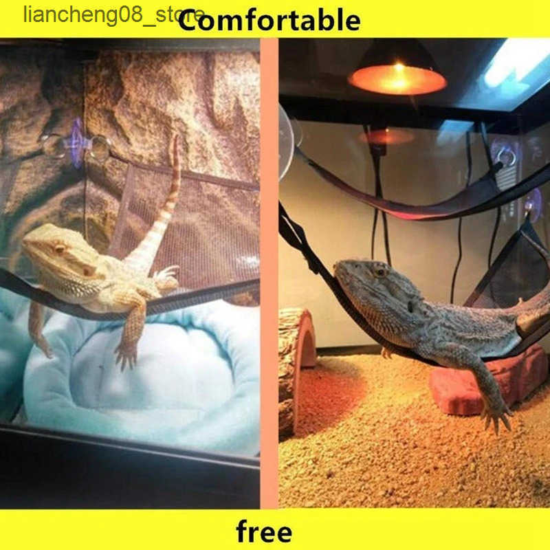 Other Pet Supplies Reptile Hammock Lounger Ladder Accessories Set for Large Small Bearded Dragons Anole Geckos Lizards or Snakes Reptile Accessorie L2