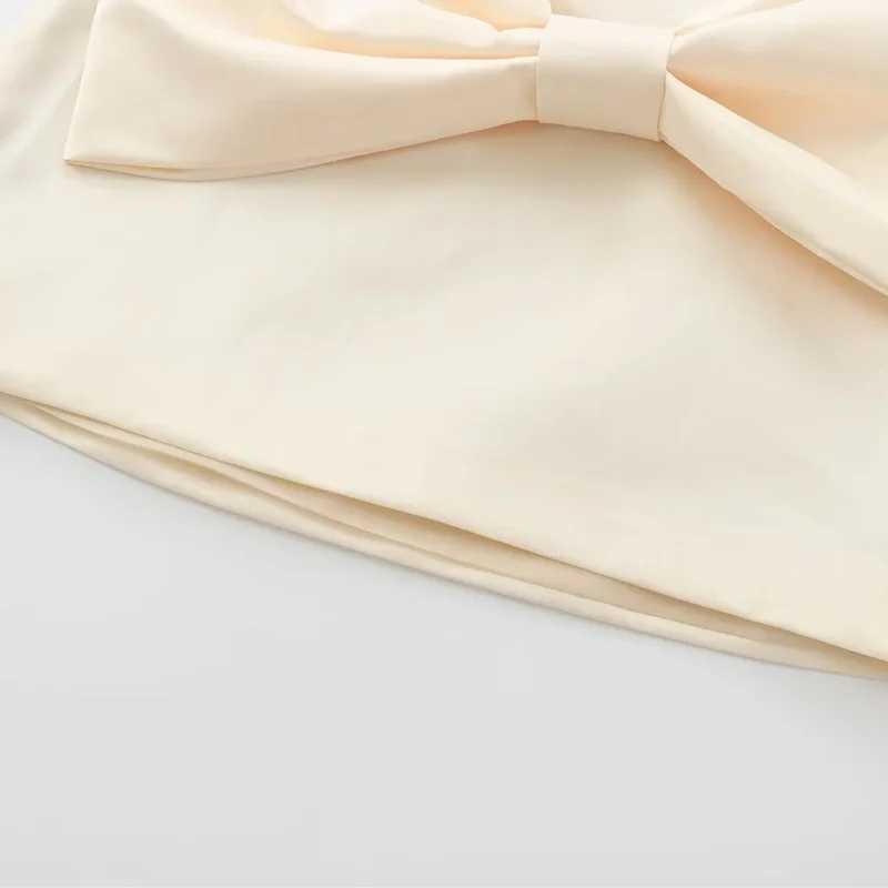 TR Womens Short Skirts 2024 Summer Butterfly Mini Skirts Ladies Fashion Casual Ele Office Beige Pleated Short SkirtsXJ241221