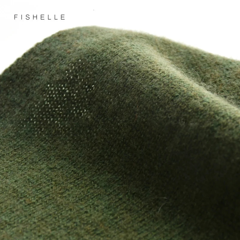 cashmere scarves army green women and men winter knitted scarf adults warm wool man small scarves solid color 241220
