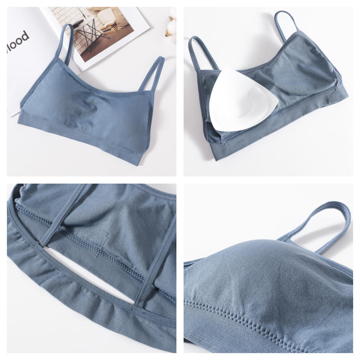 Seamless Tube Top Bras Women Backless Nonwire Underwear Female Sexy Lingerie Women Crop Tops Removable Pad Bralette Sports Top