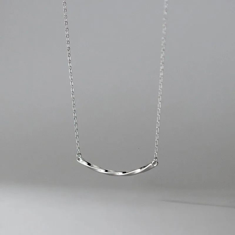WANTME 925 Sterling Silver Choker Twist Necklace for Women Fashion Elegant Charms Geometric Korean Chain Jewelry Accessories 241220