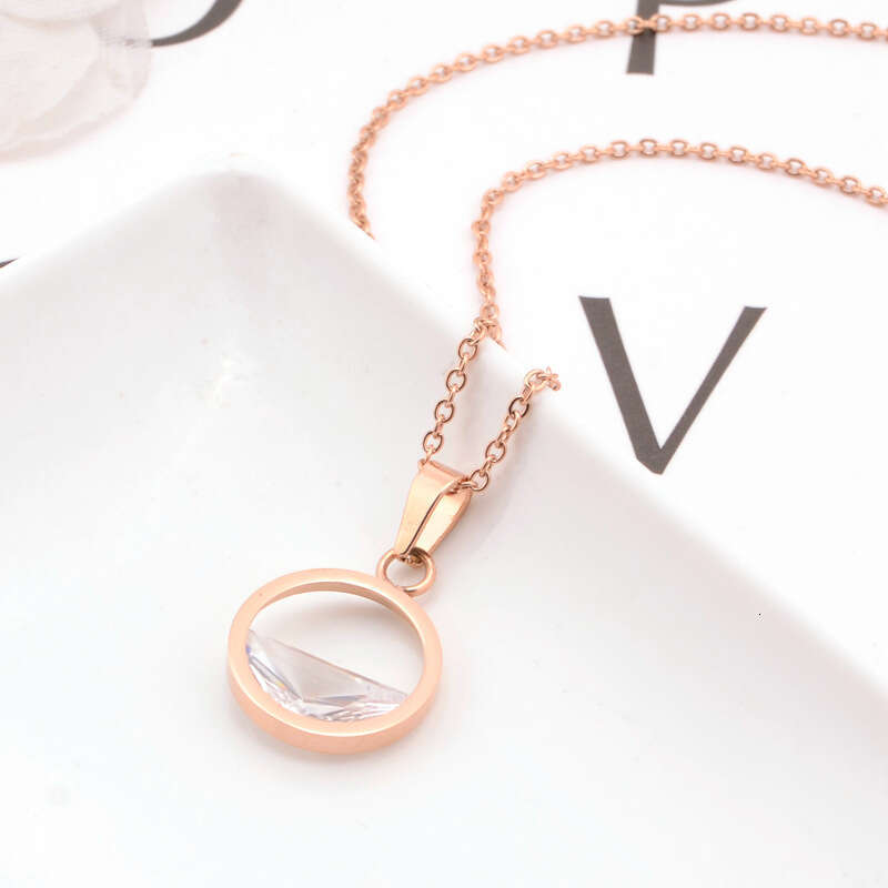 fashion new jewelry wang qingshui circle titanium steel necklace tiktok net red same style