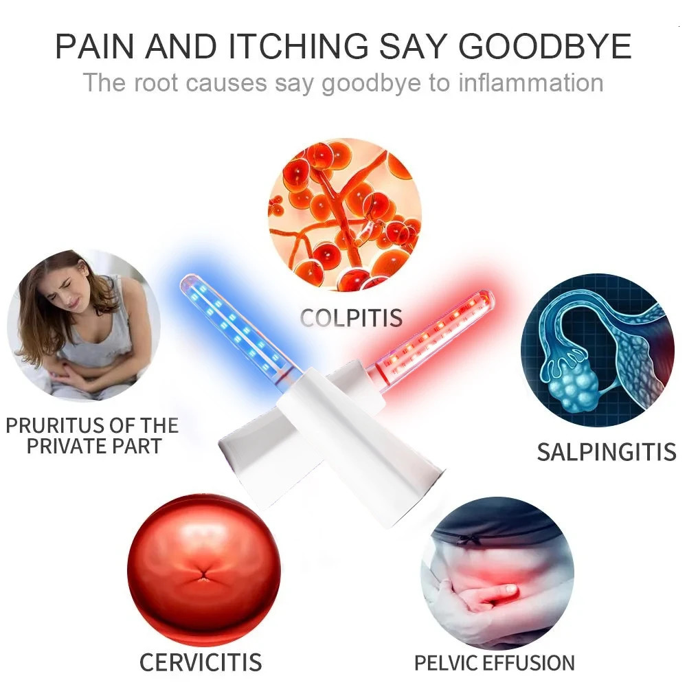 Female Vaginitis Treatment Equipment LED Vaginal Massage Home Use Red Blue Light for Women 241213