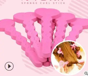 6Set/Lot DIY Pink Auto-Stick Sleeping Beauty Magic Rollers No Hurt Sponge Hair Curlers Care Styling Tools Accessories HA050 241220