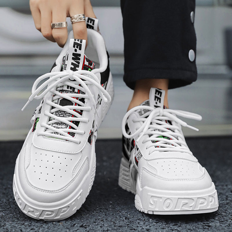 Men's shoes 2025 spring new youth breathable niche trend all casual board shoes within increasing sports shoes