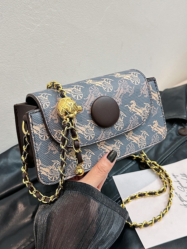 2025 Designer Free shipping new 3 Single Shoulder Bag for Women Handheld printed wide shoulder chain diagonal cross bag