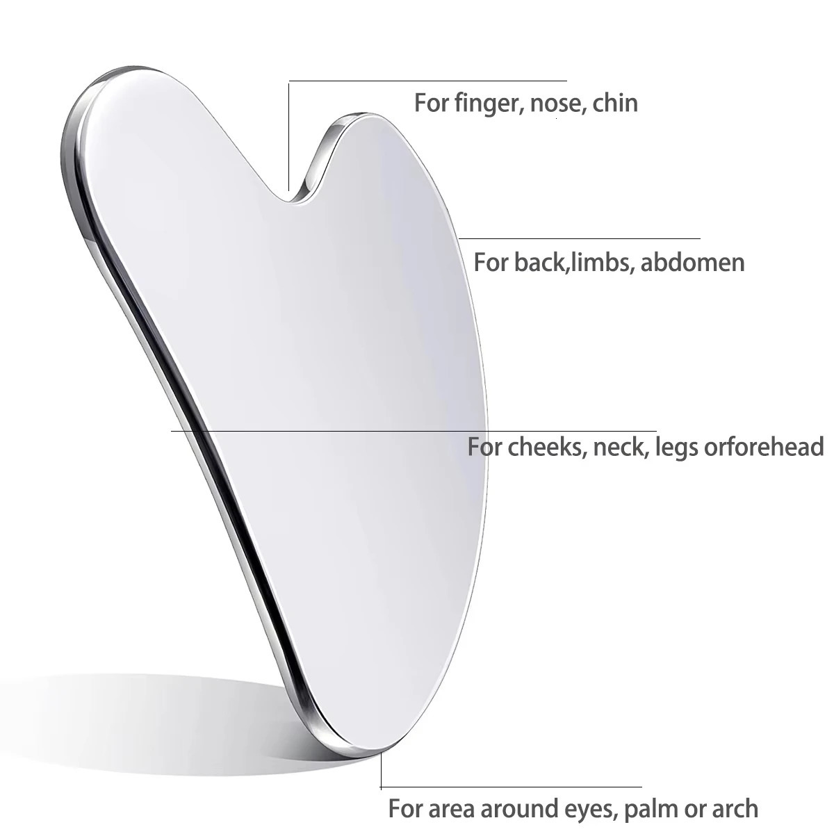 1 piece of stainless steel guasha scraper massager used for neck body massage tools skin care plate 241213