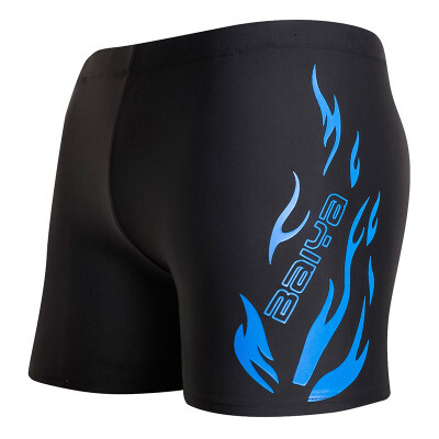 Sexy Low Rise Designer Swimsuit Board Pushed Up Men's Swimsuit Fire Print Flat Corner Underwear Beach Shorts