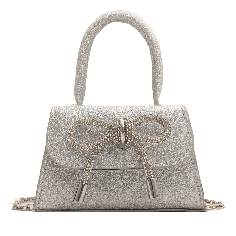 Sequin Handheld Small Square For Women's Spring 2024 New Fashion Chain Shoulder Crossbody Bag
