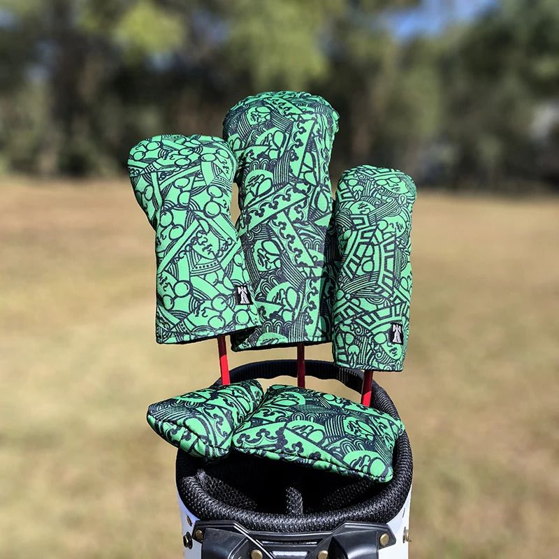 Playing card Golf Club #1 #3 #5 Wood Head covers Driver Fairway Woods Cover putter Covers 241220