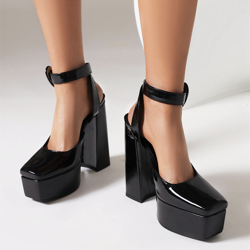 Sexy Platform Sandals Women Summer 2023 High Heels Fashion Black White Party Dance Stripper Shoes Women's Flip Ps