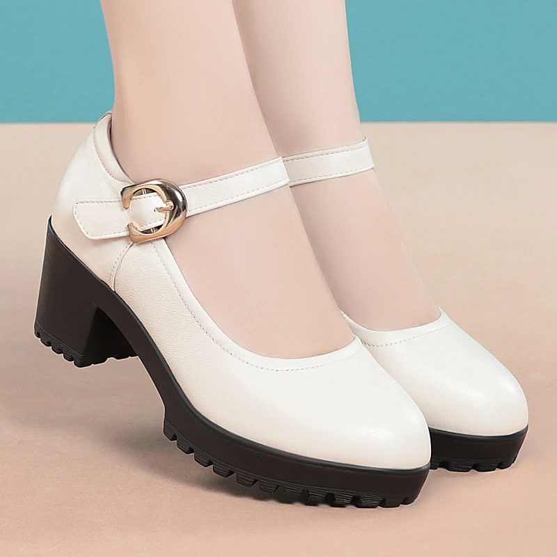 AIYUQI Women Shoes High Heels Autumn Genuine Leather Dress Shoes Women Large Size Professional Ladies Shoes