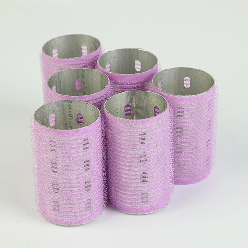 12 pcs/set aluminum foil core nylon hair rollers fast heating big self grip curlers air bang tow self-adhesive curling bar 241220