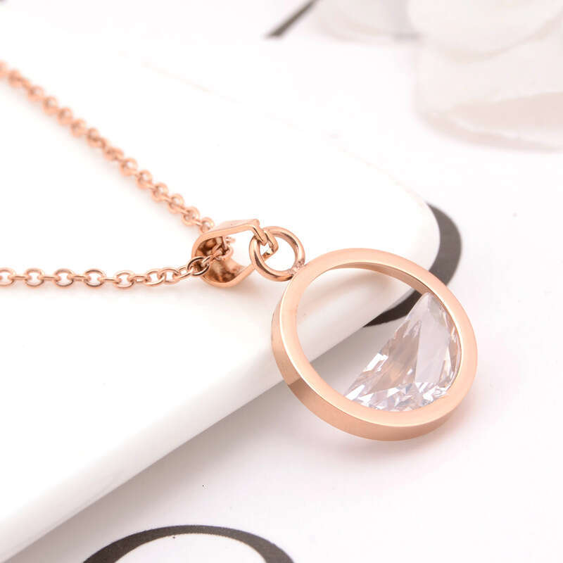 fashion new jewelry wang qingshui circle titanium steel necklace tiktok net red same style