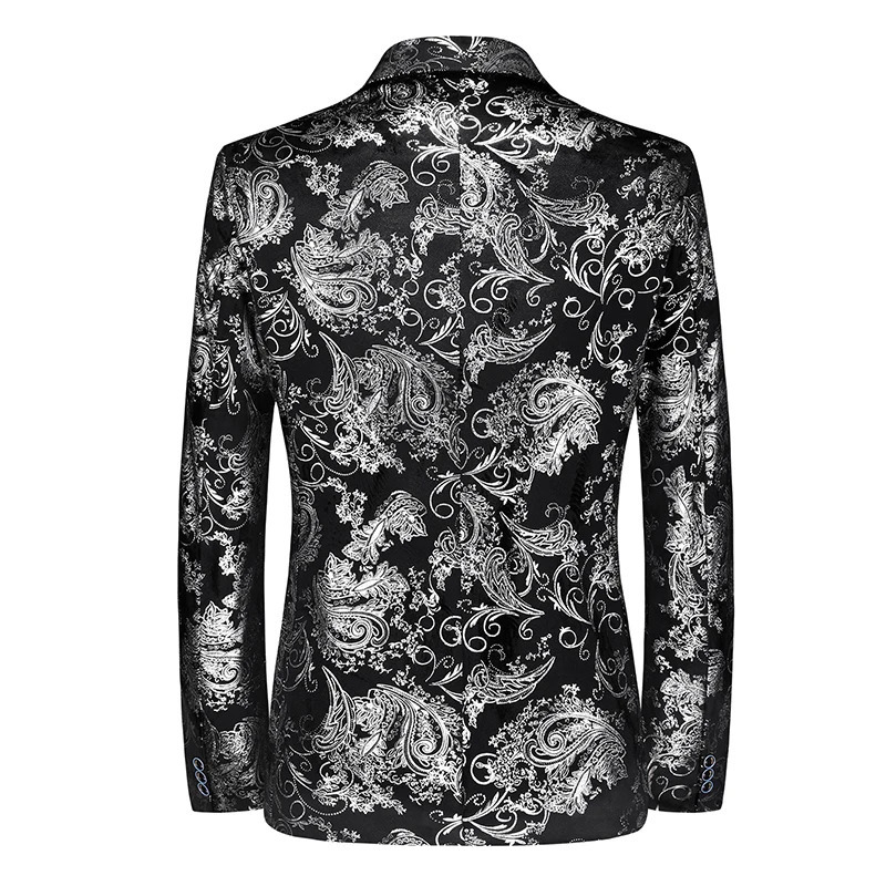 Gold Silver Shiny Blazers Men Night Club DJ Stage performances Suit Jacket Fashion Slim Party Coats 6XLM 241218