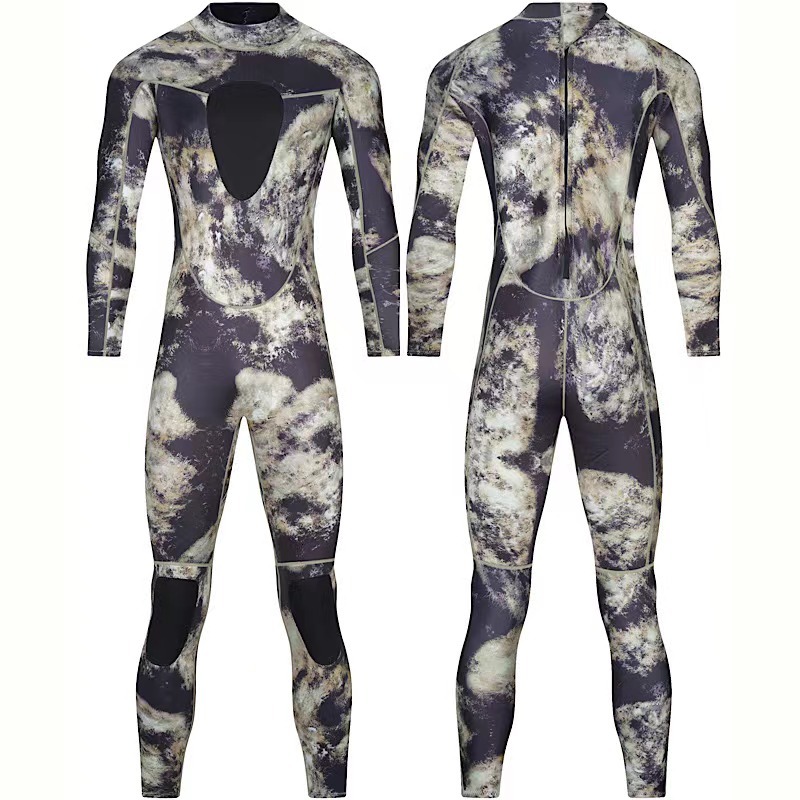 Chloroprene Rubber 3mm Scuba Camouflage Diving Suit Integrated Long Sleeved Men's Warm Swimming Kayak Designer Swimsuit