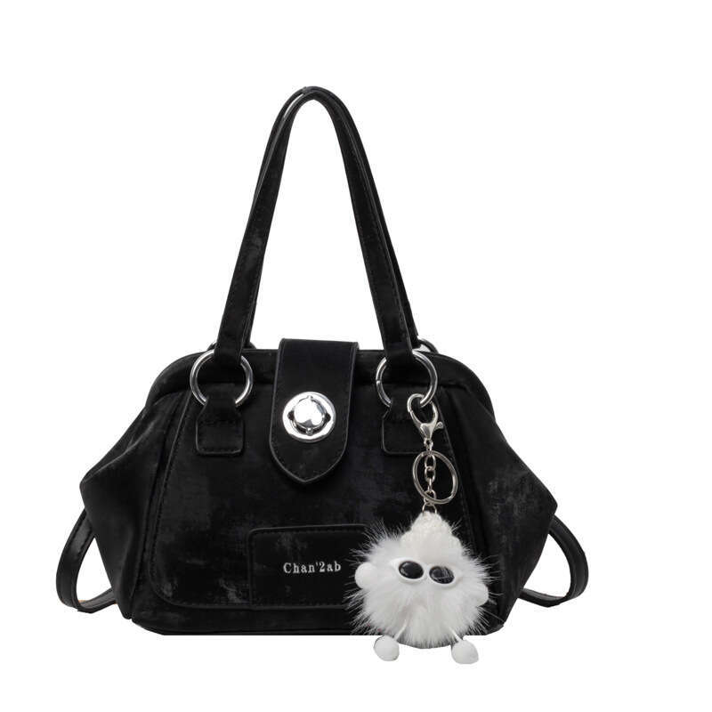 Small niche design shoulder solid color crossbody bag, women's spring new fashion handbag, texture