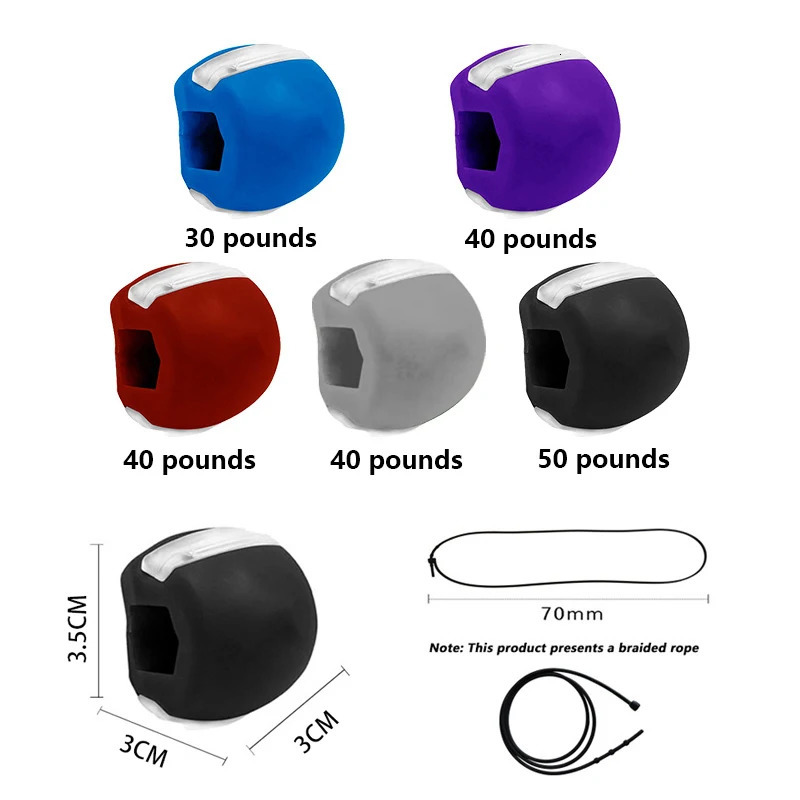 Foodgrade Silica Gel Jaw Exercise Line Ball Muscle Trainin Fitness Neck Face Toning Training lift 241213