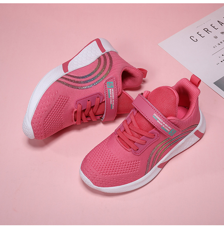 Kids Shoes For Girls Toddler Walking Sneakers Breathable Soft Anti-Slip Running Kidsnest Sports Youth Trainers Shoes Big Sizes US 11C-5Y
