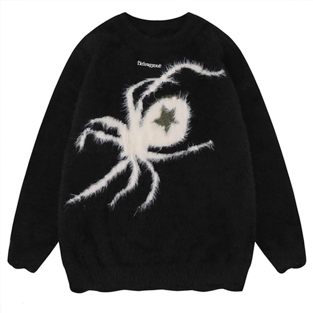 Mohair Spider Sweater Men Knitwear Womens Winter Butterfly Ugly Sweater Pullovers Male Jumpers Harajuku Y2k Vintage Knit 241220