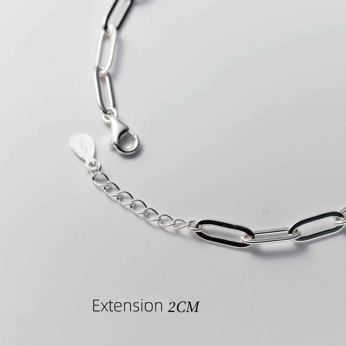 La Monada 16.52cm Simple Chain Bracelets For Women Silver 925 Sterling Elegant Oval Hollow 925 Silver Womens Bracelet 241220