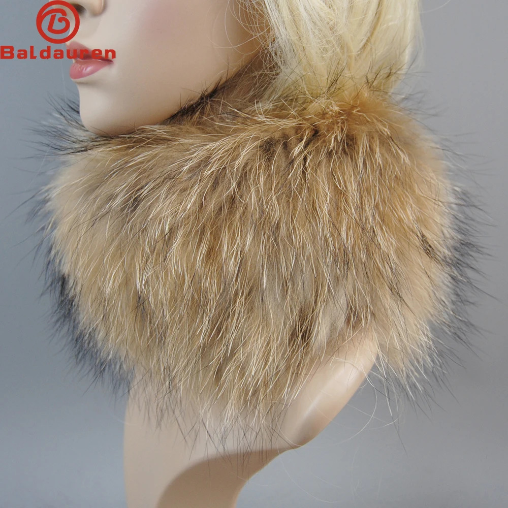 Neck Warmer Good Elastic 100% Natural Fur Mufflers Real Fox Fur Scarf Fur Headband Women Winter Ring Fox Fur Scarves 241220