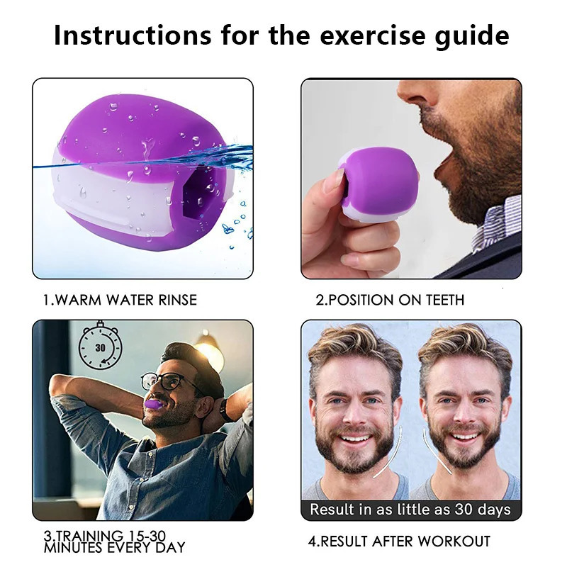 Foodgrade Silica Gel Jaw Exercise Line Ball Muscle Trainin Fitness Neck Face Toning Training lift 241213