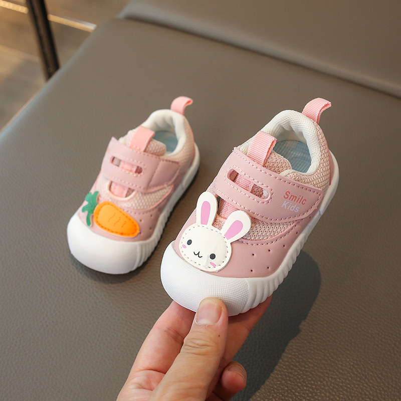 Kids Walking Shoes With Rabbit Carrot Non Slip Soft Sole Spring Autumn Toddler Happysteps Outdoor Infant Casual Sneakers Shoes Sizes US1C-US10C