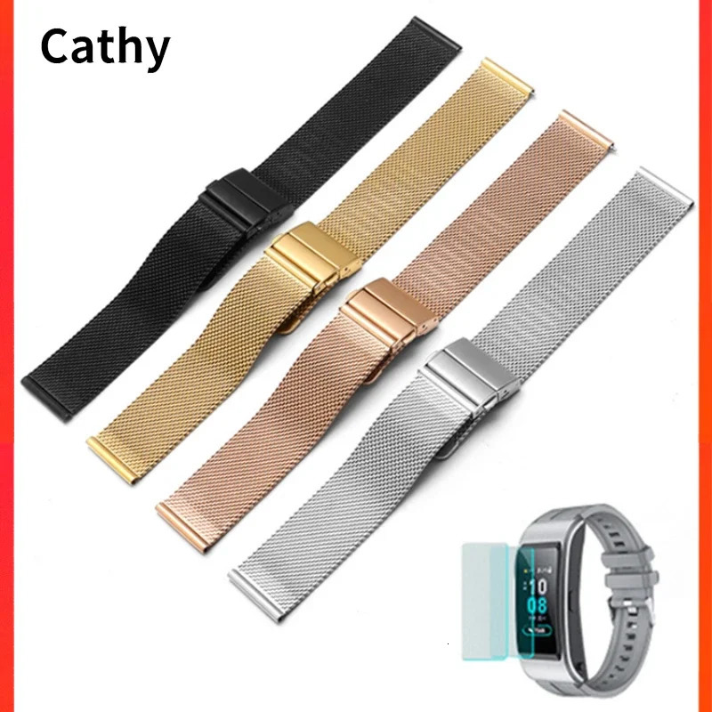 StainlESS Steel Watch Band for Waterproof Sweat-Proof Men Womens Rose Gold watchband 16 18mm Wrist Strap 241220