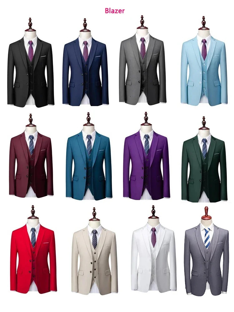 13 Color S6XL Male Blazer Solid Classic Formal Business Mens Suit Jacket Groom Groomsmen Wedding Dress Party Social Coat 241218