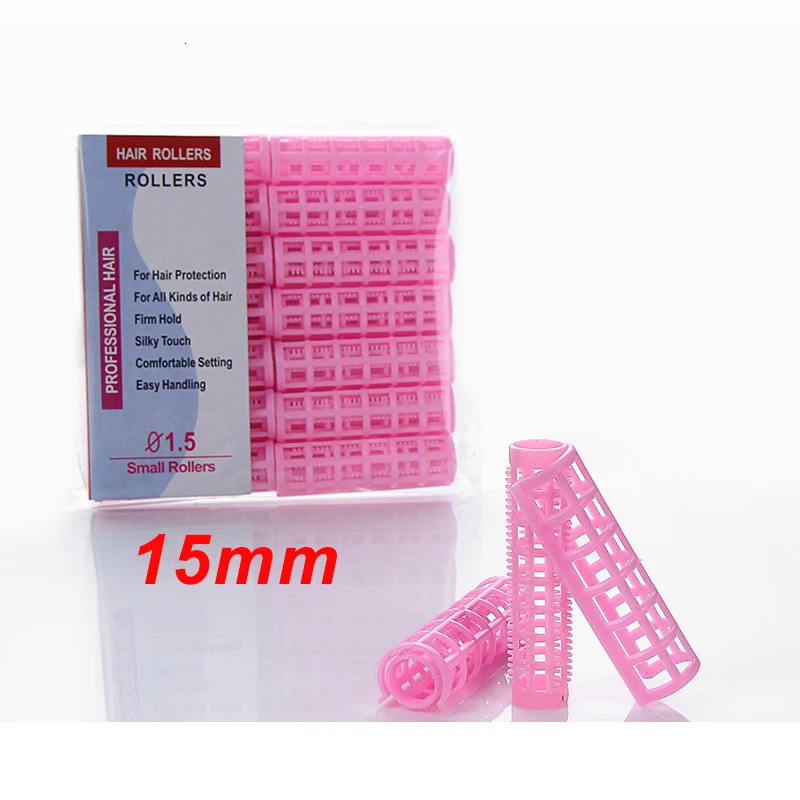 3pack/set 30mm Snap on Hair Rollers Plastic DIY Hair Styling Roller Curlers Clips Air Bang Clamps Curling Perm Rods Barber 1503 241220