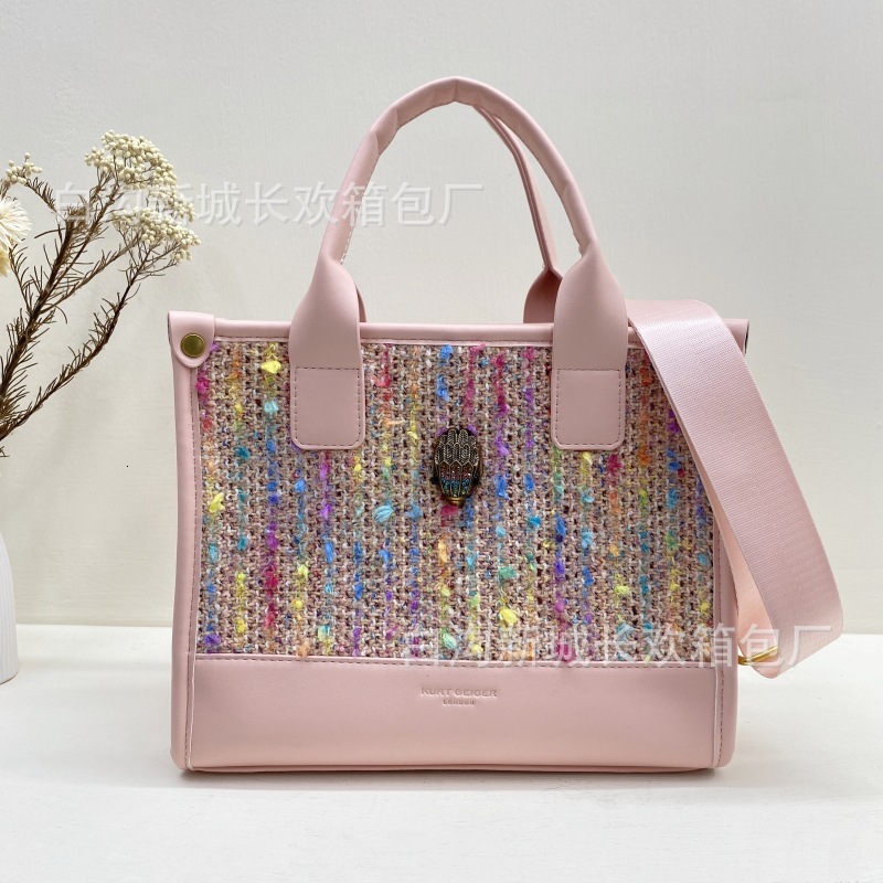 Bag New Autumn And Winter Woolen Large Capacity Hand-Held Tote Bag, Women's Fashionable Single Shoulder Crossbody Bag
