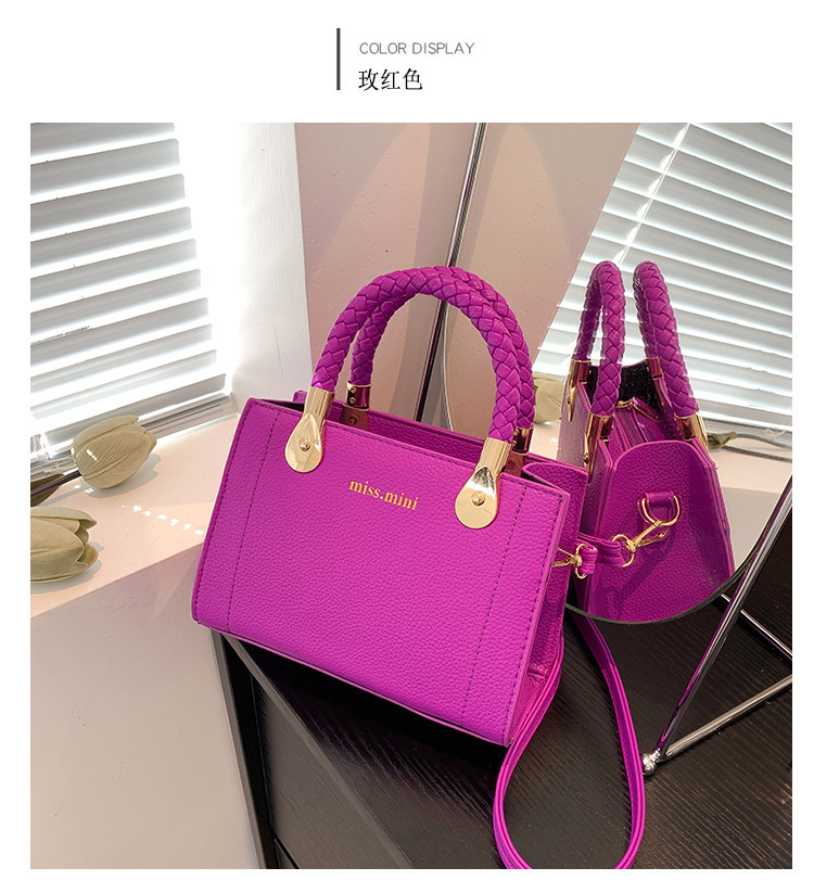 new style Summer New Fashion Weaving Handbag Single Shoulder Crossbody Small Square Women's Bag Mixed Batch