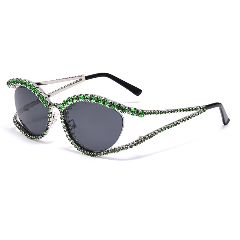 Free shipping new designer sunglasses foe women glasses diamond Frameless cut edge Sunscreen fashion black mens brown