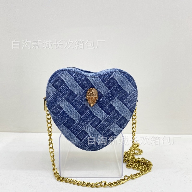 Bag Cowboy Woven Eagle Head Women's High-End Sense, One Shoulder Crossbody Chain Bag, Peach Heart Bag