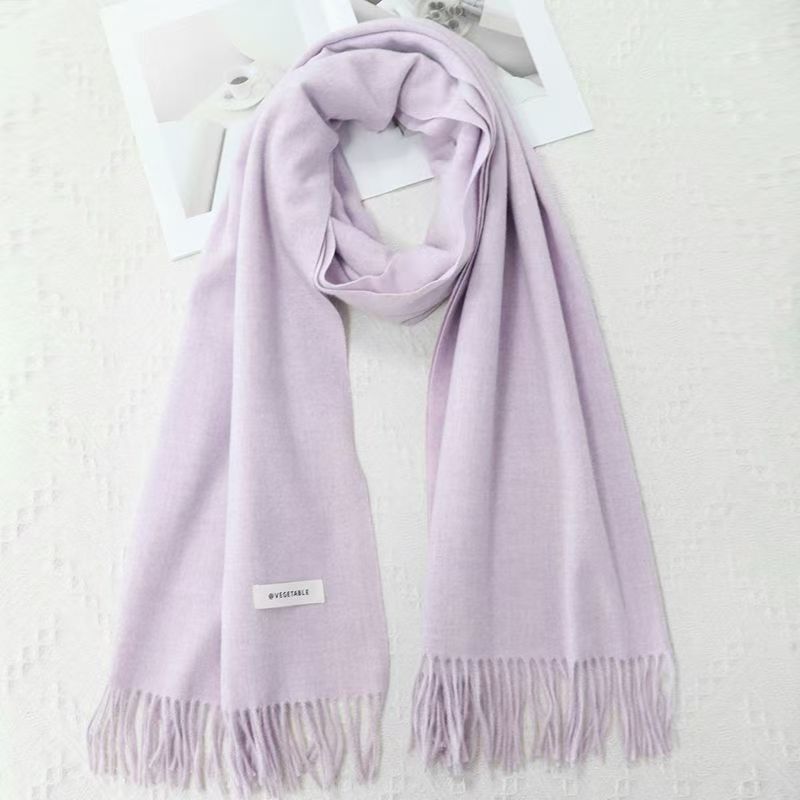 T024 new wool scarf for women, thick and warm in winter, large scarf, Korean style, shawl, outer wear, high-end