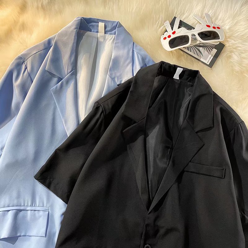 Men's K754 High-End Double-Breasted Suit with Trendy Casual Jacket Detail