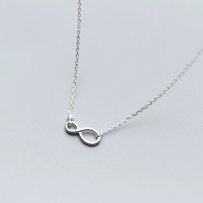 MloveAcc 925 Sterling Silver Fashion Jewelry Friend Forever Infinity Love Pendant Necklaces for Women Gifts Silver Chain 241220