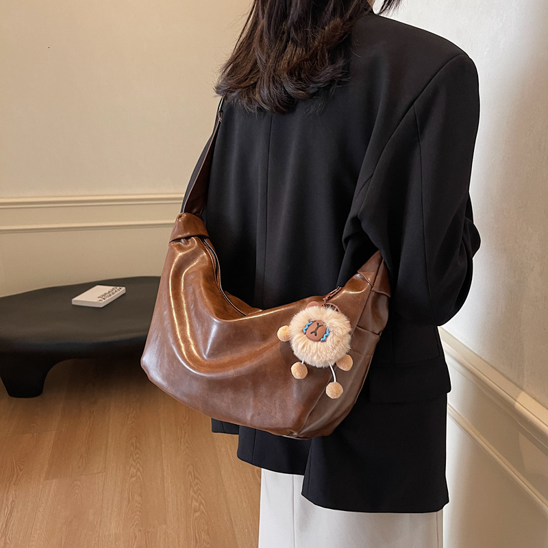 Bag Autumn Winter Texture Large Capacity Solid Color Dumpling For Women 2024 New Fashionable And Casual Versatile Single Shoulder Crossbody Bag