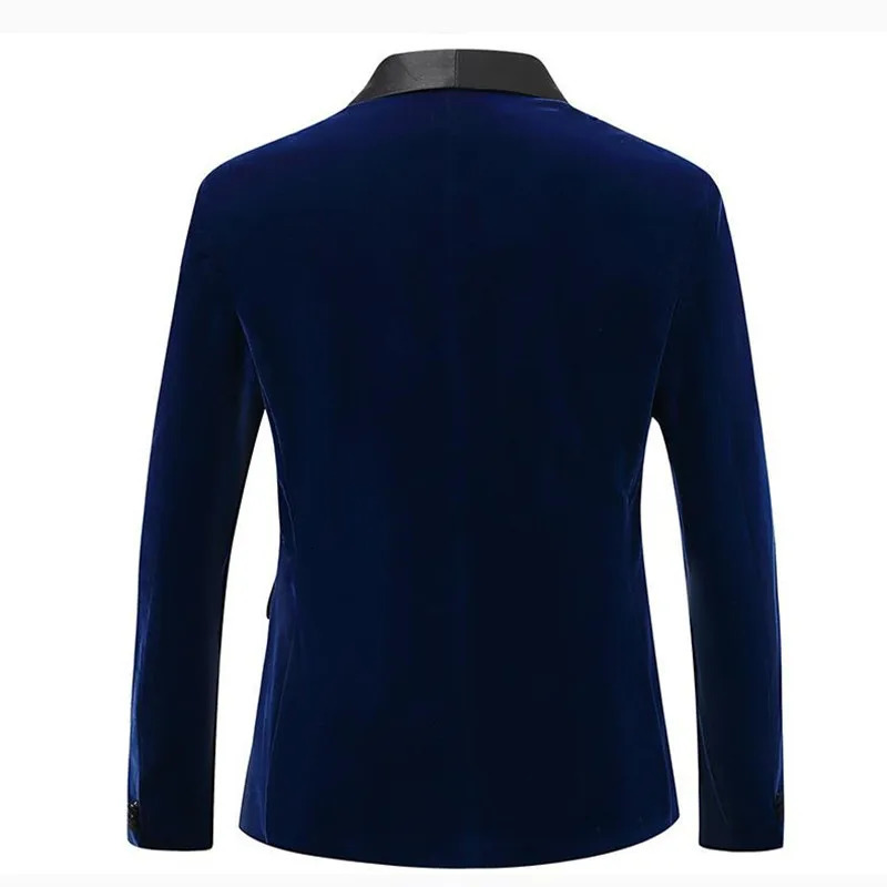 Highgrade Men y Gold Velvet Suit One Button Slim Fit Jacket Blue Red Green Homme Wedding Prom Party Dress Blazer 241218