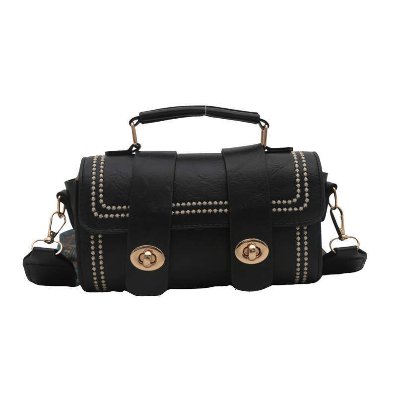 Niche handbag for women 2024 new versatile crossbody bag, trendy and trendy, hand-held Boston cylindrical bag