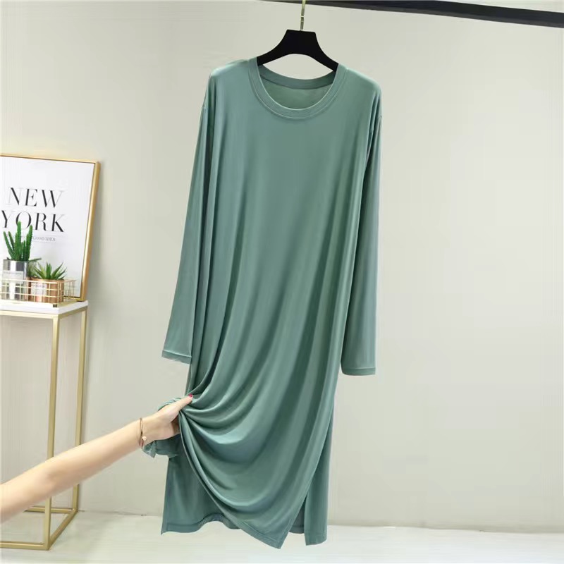 Casual Comfortable Nightshirt Women's Long Sleeve Nightgowns Loose Spring Autumn Night Dress Female Sleepshirt