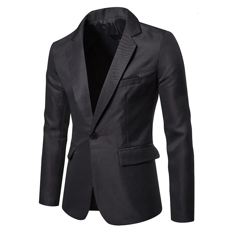 Royal Blue Blazer Men Casual Suit Solid Colour Mens Blazers Jacket Coat XXXL Size Single Button B10 241218