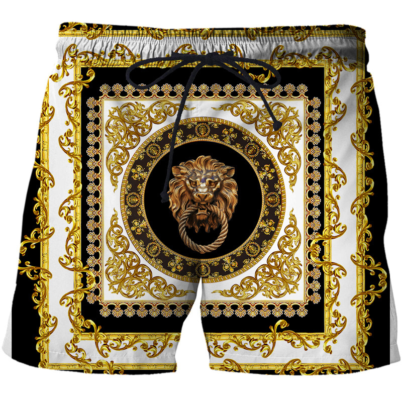3D Printed Designer Beach Shorts Men's Swim Pants Casual Surfing Swimsuit Children's Board Ice