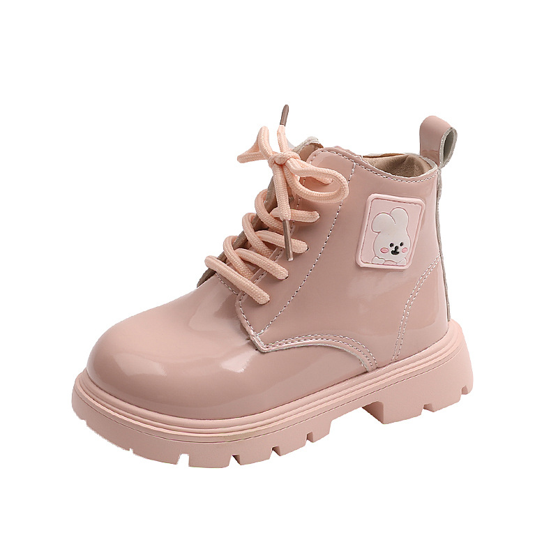 Kids Fashion Rabbit Boots Winter Autumn Soft Sole Zipper Cute Cartoon Design Short Girls Shoes Kidsnest Toddler Ankle Boots Size US 5C-12.5C