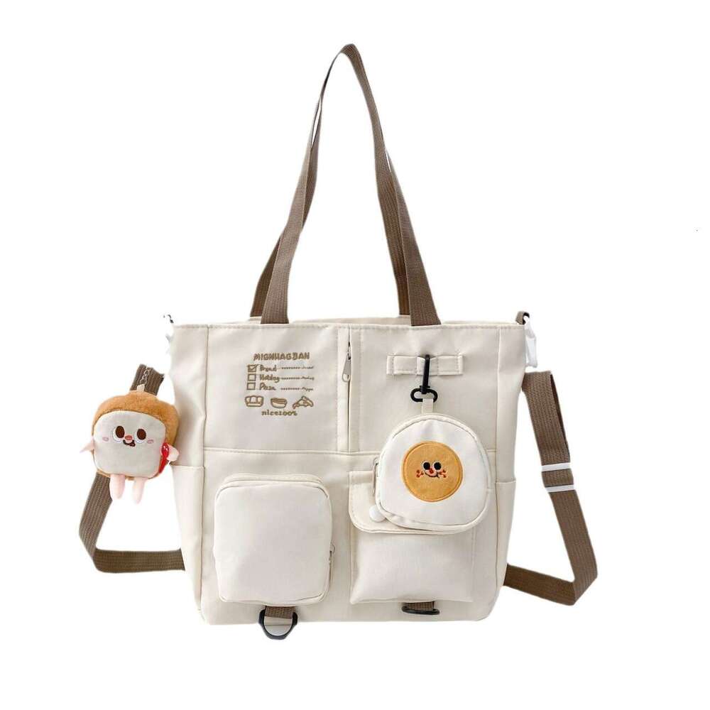 2024 New Nylon Large Capacity Crossbody Bag for Primary School Students' Classroom Tutoring Handheld Fashionable and Versatile Single Shoulder To