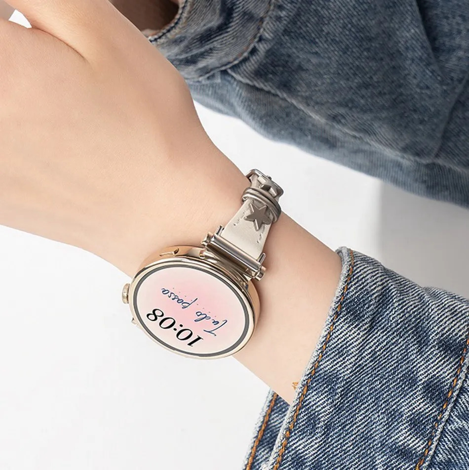 20/22MM Band For Watch 5 4 6 Classic 5 Pro Fashion Vintage Star Rivet Leather Strap For Amazfit Bip 241220