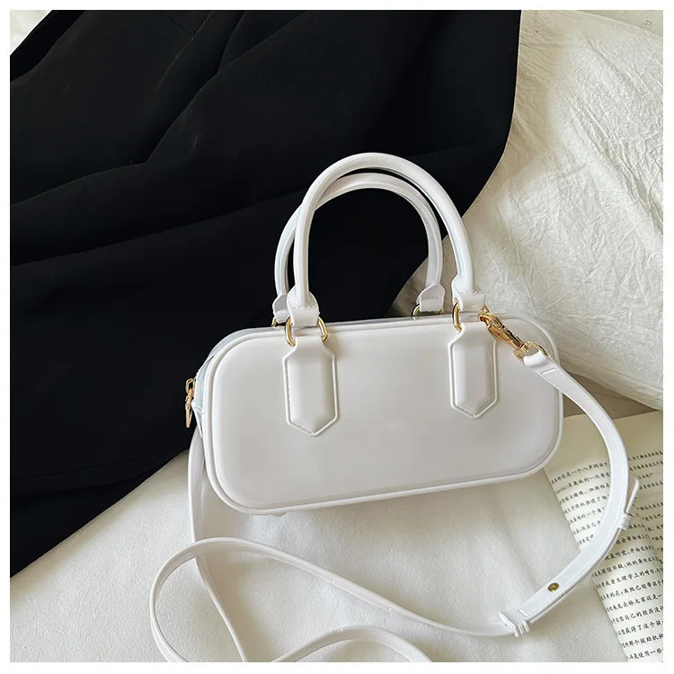 2024 PVC Plastic Candy Color Pillow Bag One Shoulder Crossbody Portable Trendy Fashion Large Capacity Womens 241213