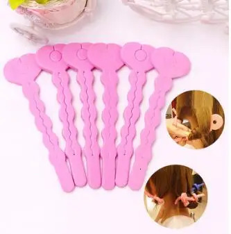 6Set/Lot DIY Pink Auto-Stick Sleeping Beauty Magic Rollers No Hurt Sponge Hair Curlers Care Styling Tools Accessories HA050 241220