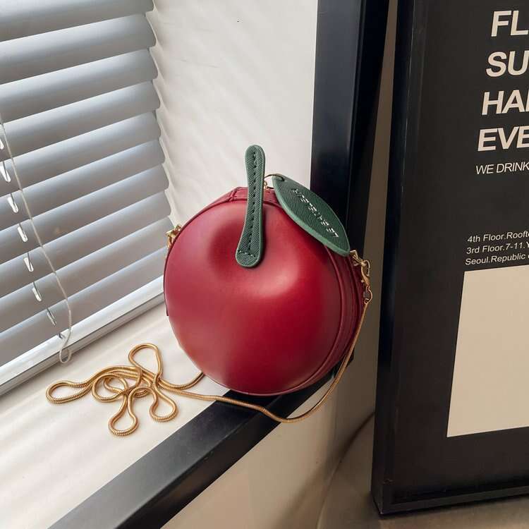 Apple Fashion Mini Bag, New Style, Versatile, Personalized, Mouth Red Envelope, High end, Small and Narrow Cross Women's Bag